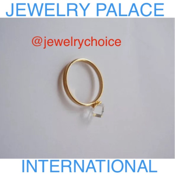 🆕14K Gold Filled White Square Crystal Kids Ring. - Picture 11 of 12